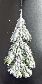 Crenguțe artificiale de brad cu zăpadă abundentă - 28cm 10/set